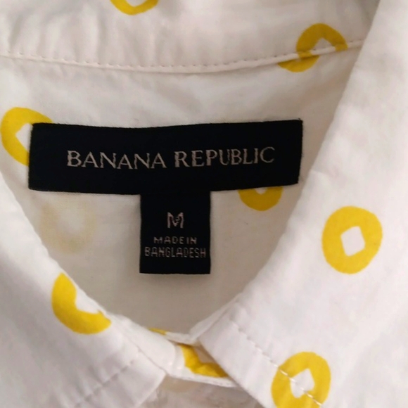 Banana Republic Geometric Button Up Shirt #1824 - Picture 5 of 6